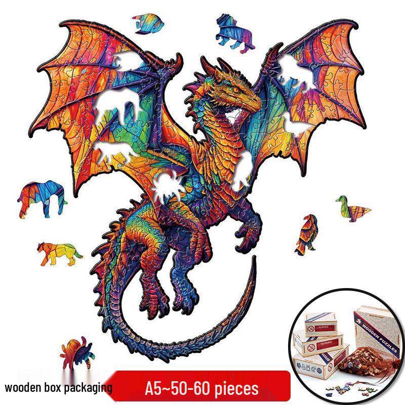 Irregular Animal Dog Penguin Wooden Puzzle in Stock