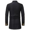 Men's Shirt - Autumn/Winter Casual Stand Collar, Hot Stamping, Medium Long Style (CG9)