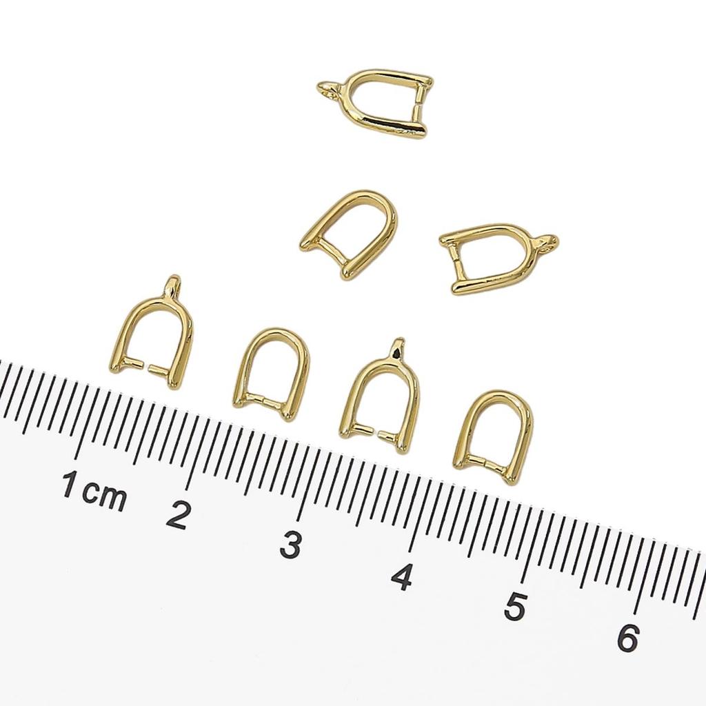 10 buc cataramă cu clemă în formă de U, agățată dreaptă din cupru, pentru fabricarea de bijuterii DIY, accesorii de artizanat