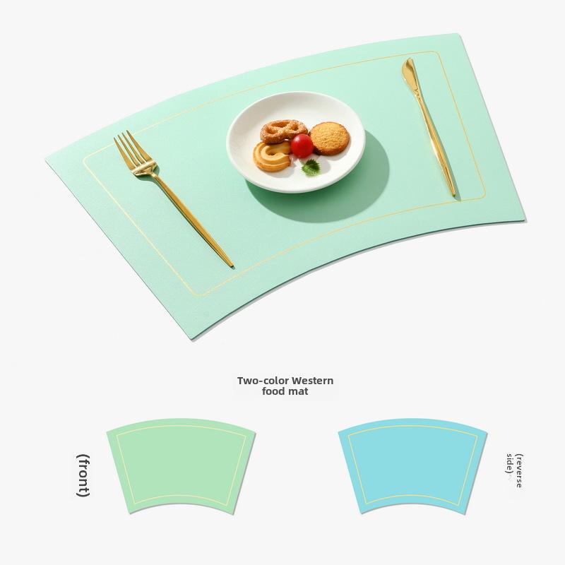 

Круглый коврик для стола Nordic Fan-Shaped - изолированный, водонепроницаемый ПВХ для гостиниц и обеденных столов