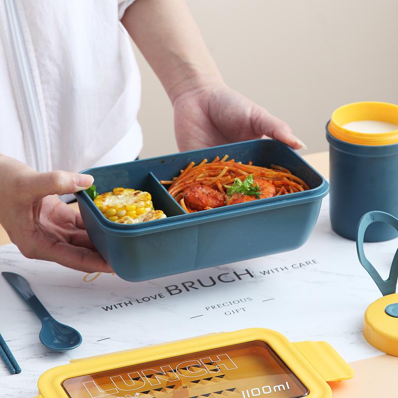 1pc Cute Lunch Box For Kids Compartments Microwae Bento Lunchbox Children Kid School Outdoor Camping Picnic Food Container Porta