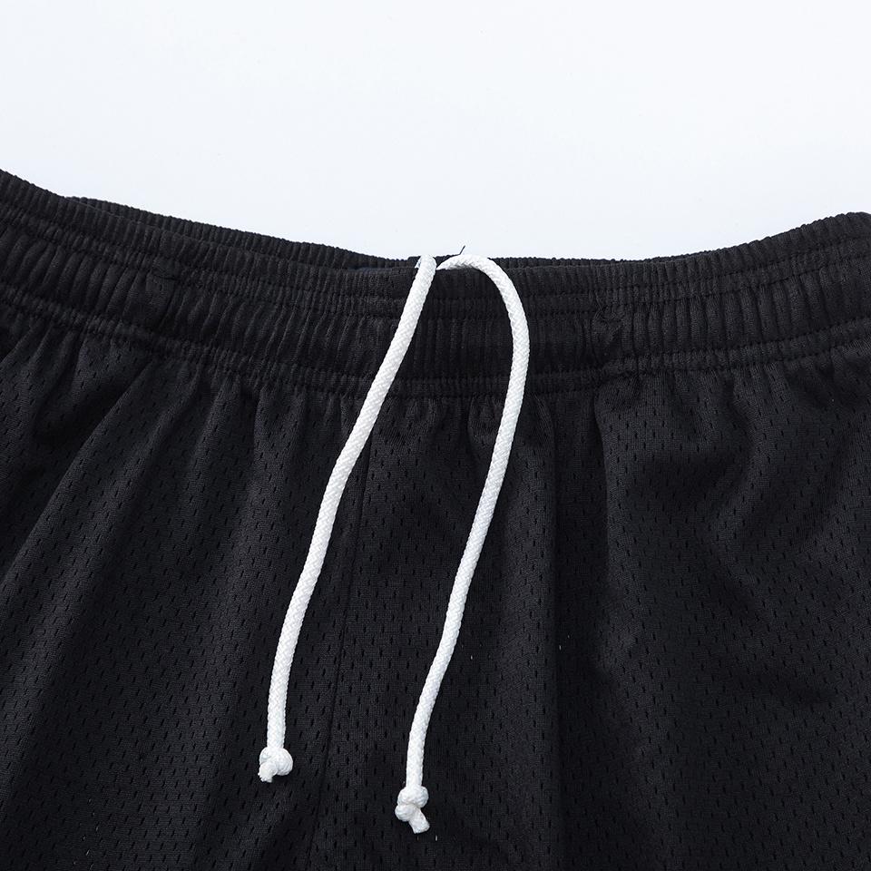 EES-15 Herren Mesh Sportshorts, Schwarz Kansas City Chiefs Logo Print Atmungsaktiv Sommer Street Strand Boardshorts