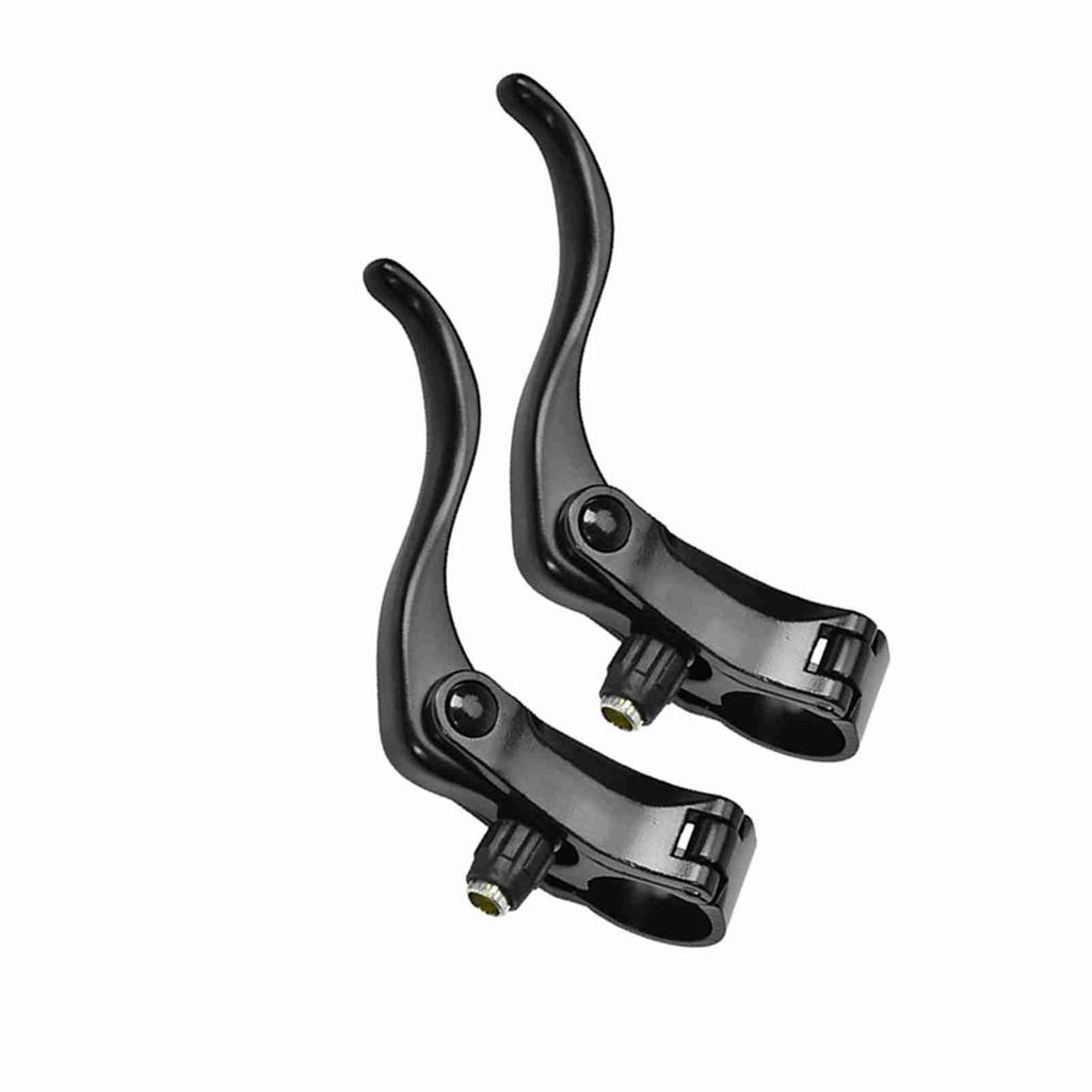 1pair Aluminum Alloy 24mm Mountain Bike Disc Brake Bar Handle   Cycling Accessory (Black)