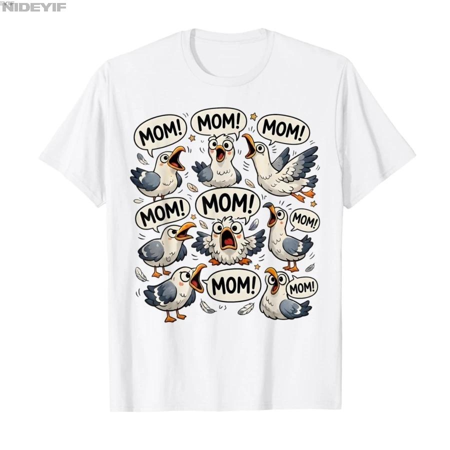 Seagull Mom Seagull Yelling Mom Mom Mom Life Mothers Day Tshirt For Men Women 100 Cotton T Shirts Short Sleeve Tops 04242