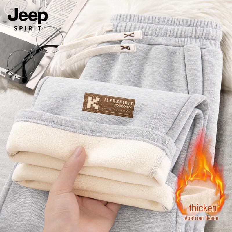 

JEEP SPIRIT Men s Fleece-Lined Loose Fit Straight Leg Casual Pants XL (180)