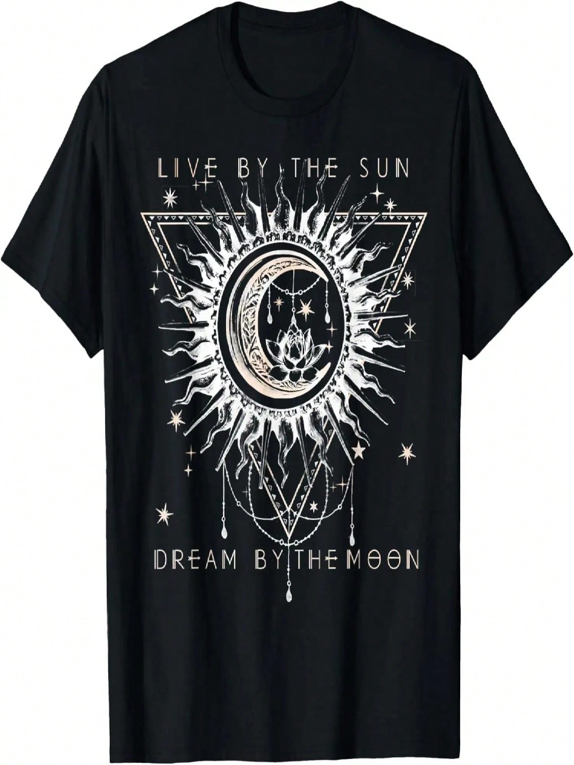 Live By The Sun Dream By The Moon Boho T-Shirt S разноцветный