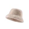 Women's Faux Mink Fur Plush Fisherman Bucket Hat for Outdoor Warmth