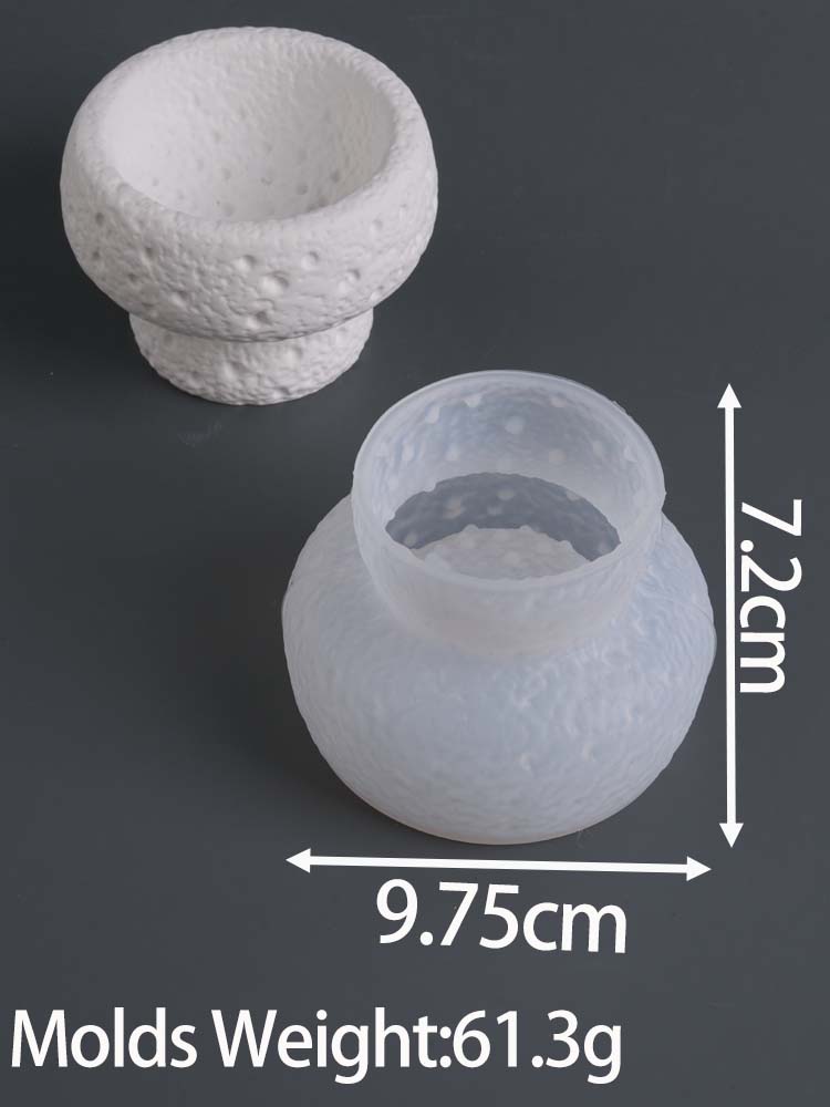 DIY Stein Kerzenhalter Beton Silikonform Zement Schmuck Aufbewahrungsschale Form Gips Untersetzer Verzierung Harz Formen Heimdeko Geschenk