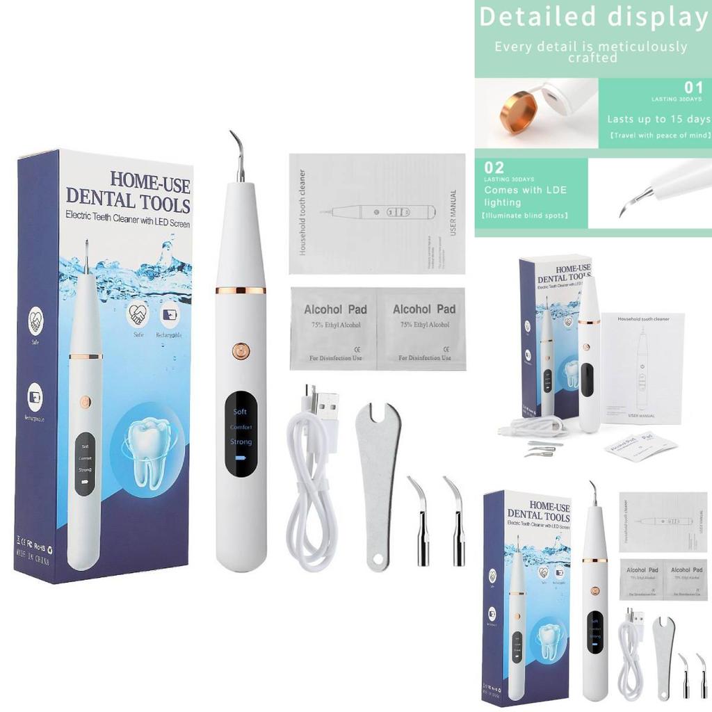Ultrasonic Dental Cleaner For Removal Of Plaque And Tartar Professional Oral Hygiene Device For Home Use