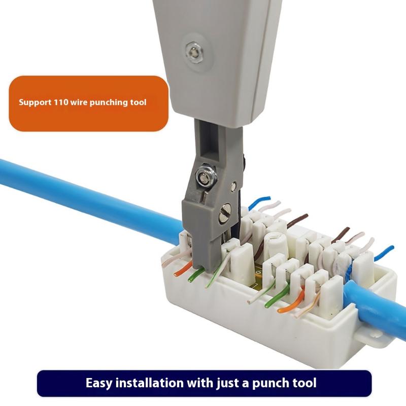 1Pcs Inline Punchdown Krone Coupler Joiner For Cat6/Cat5E Ethernet Network Cables Rj45 Desktop Information Box Junction Box