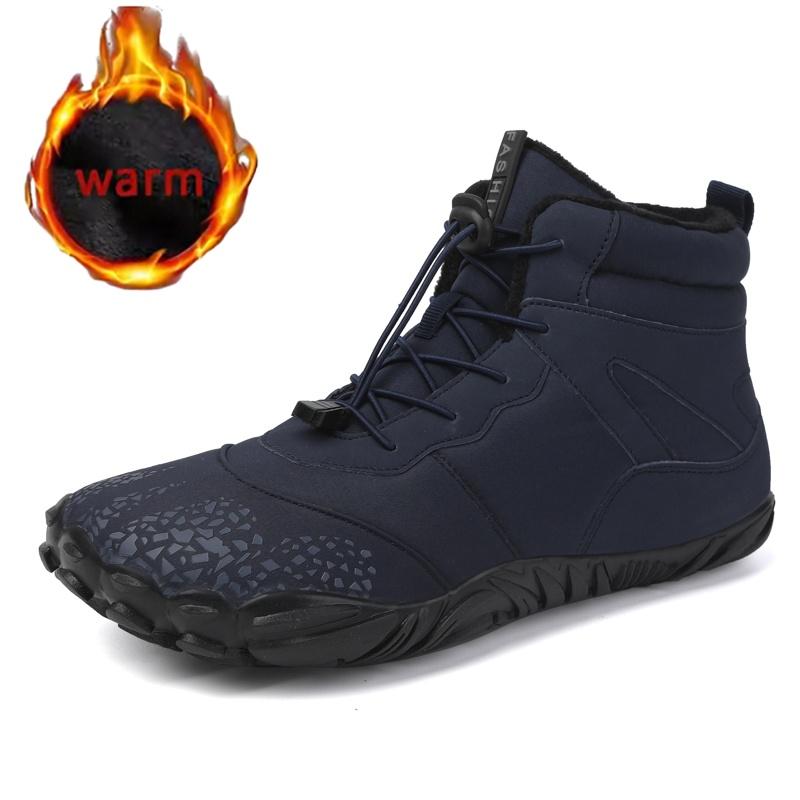 

Mens Womens Outdoor Waterproof Winter Boots Snow Barefoot Casual Shoes Warm Work Shoes Ankle Shoes for Climbing Hiking Non-slip 36