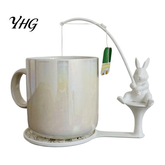 Animal Shaped Coaster Fishing Tea Bag Holder, 3D Printed Heat-Resistant Coaster, Accessory for Hamster Cup and Coffee Mug, Gift Lovers & Enthusiasts