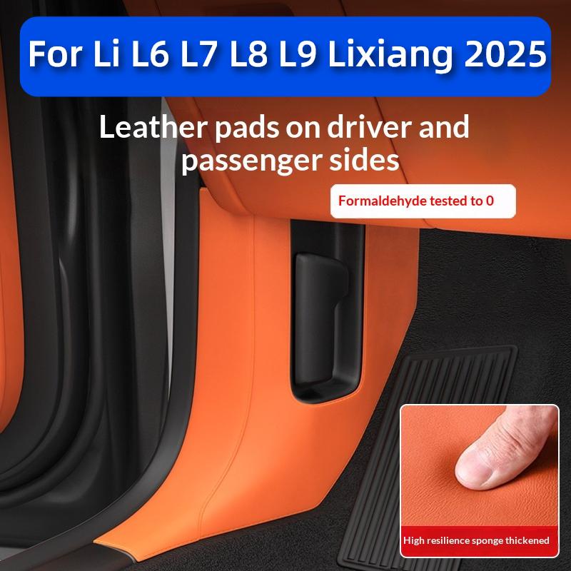 For Li L6 L7 L8 L9 2025 Lixiang Front Driver Passenger Door Leather Kick Guard