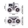 8PCS Shower Door Rollers Replacement Set for Smooth Sliding Action Top & Bottom Pulleys for Various Shower Designs