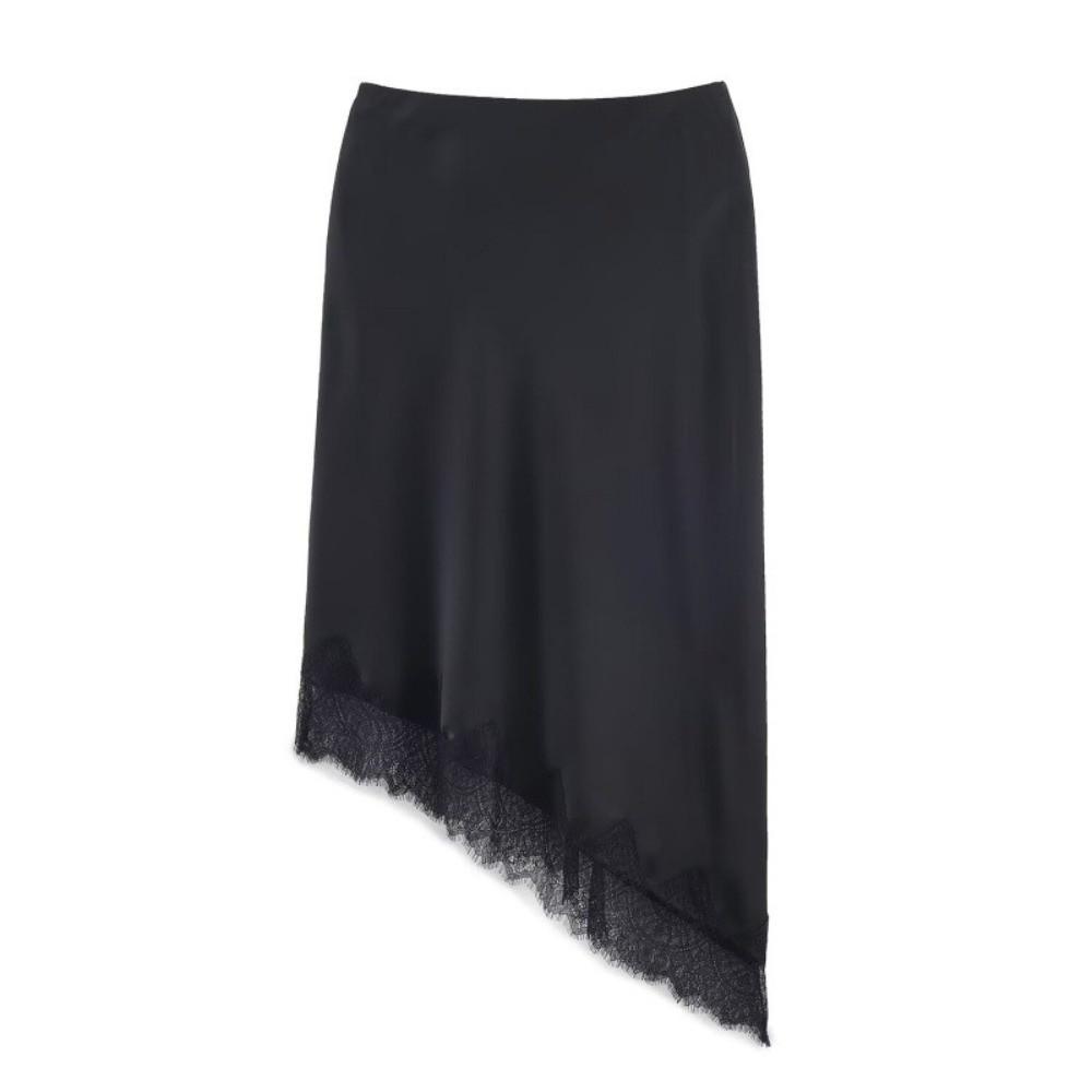 High Waisted Satin Half Slip Dress Lace Lace Underskirt Fashion Elegant Skirts  for Girls