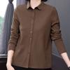 Navava Women Simple Daily Solid Long Sleeve Shirt Nb2923