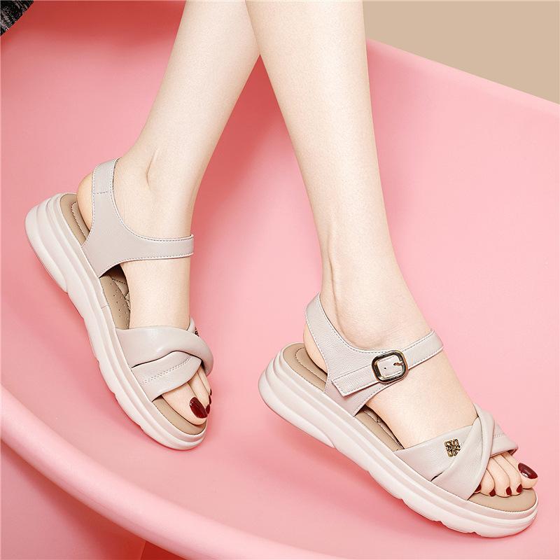 Casual style summer new mother sandals women's soft-soled platform non-slip women's sandals platform sandals summer slippers