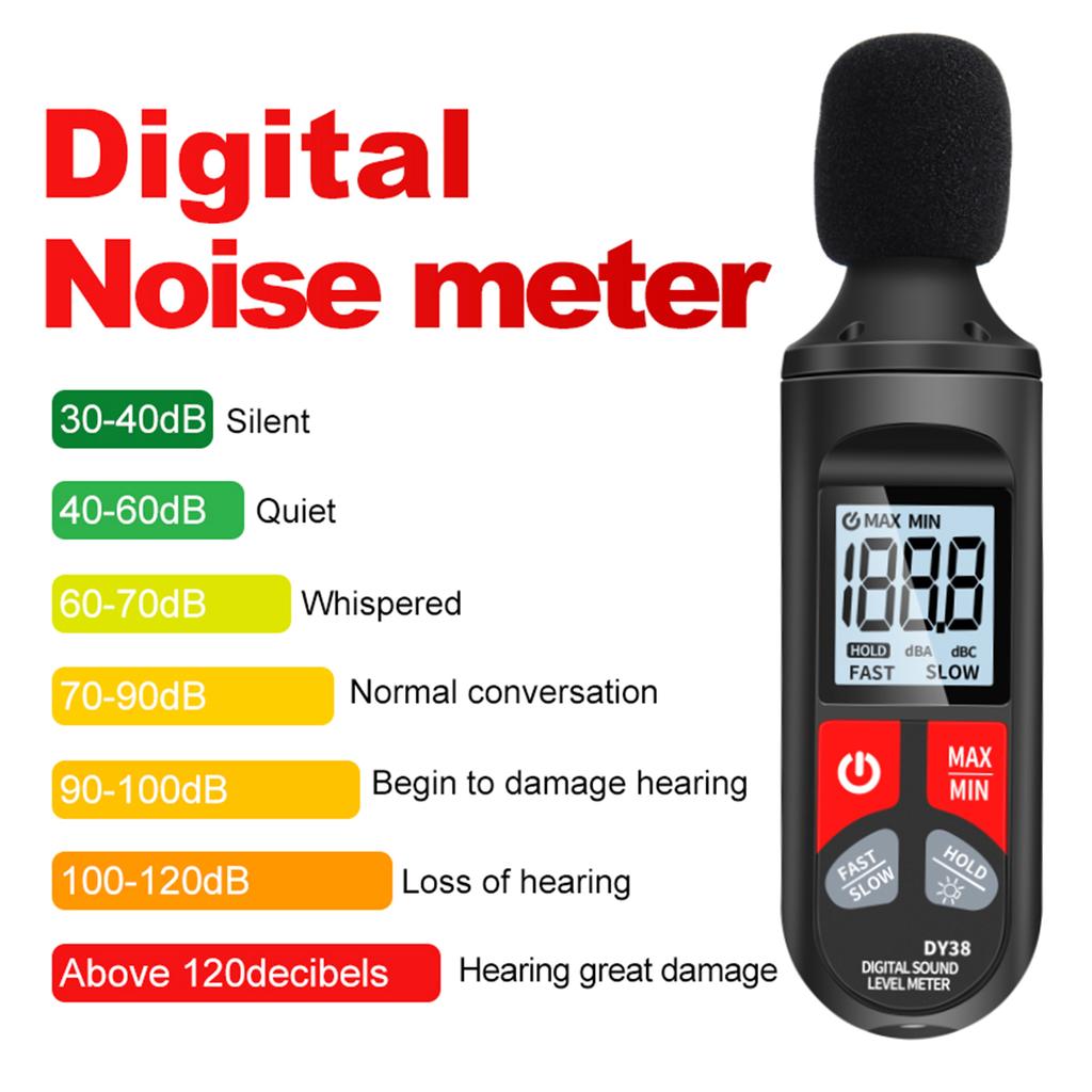 High Precisions Sound Level Meter Decibel Noise Tester Digital Noise Meter Simple To Use for Environmental Monitoring