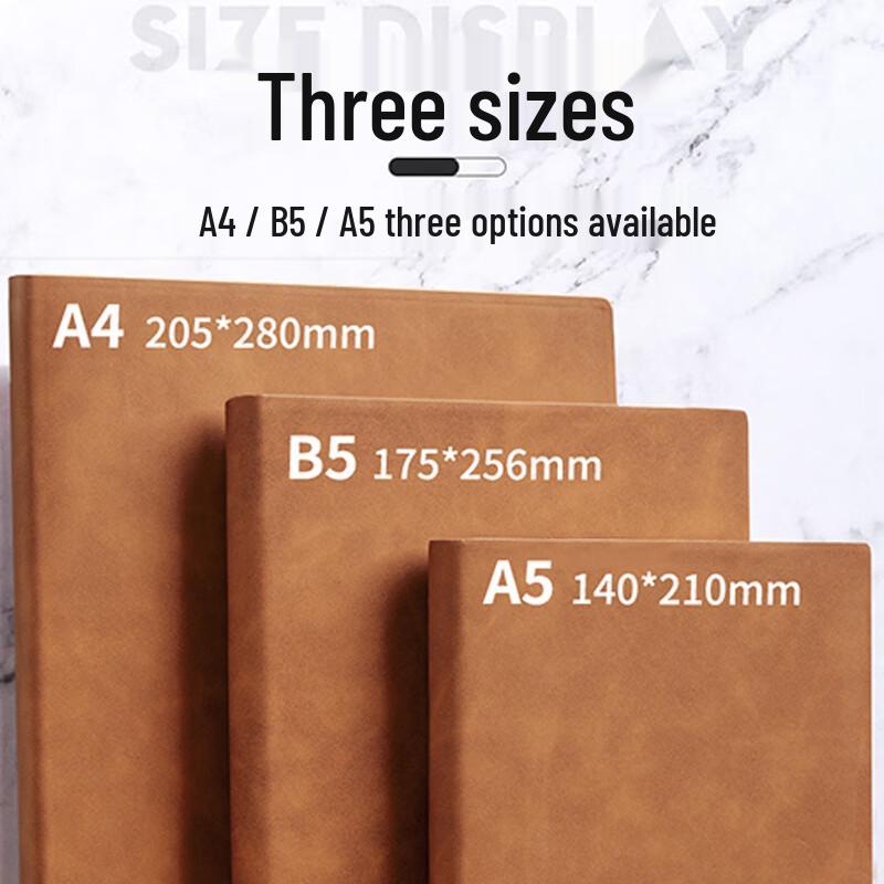 Jingxun Thickened 384-Page A4 Leather Notebook