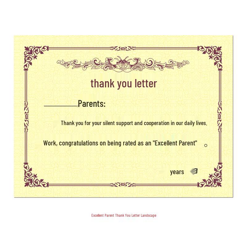 Creative Thank You Certificate for Schools & Kindergartens