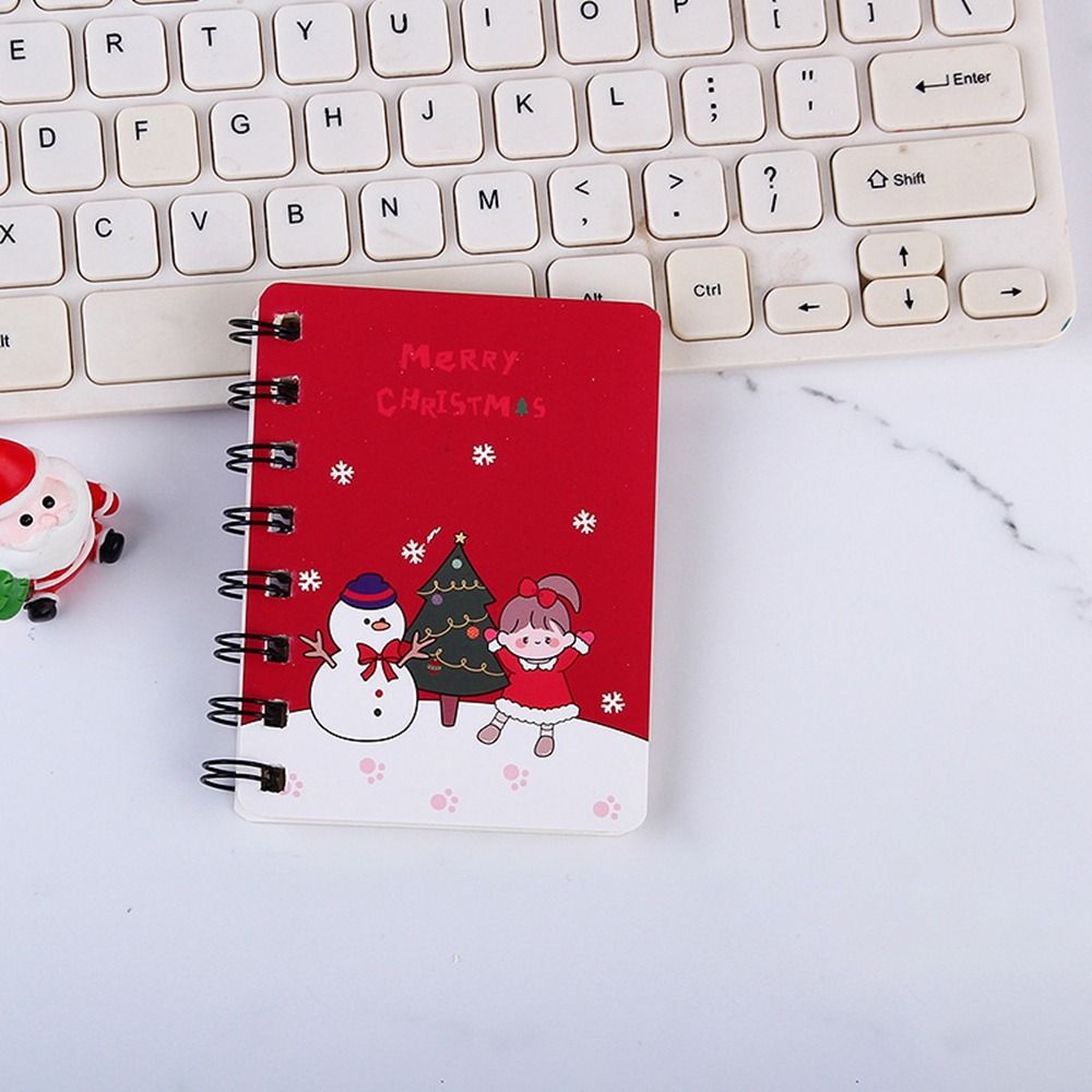 Thickened Mini Notebook Cute Side-flip Coil Book Portable Christmas Coil Notepad  School Stationery