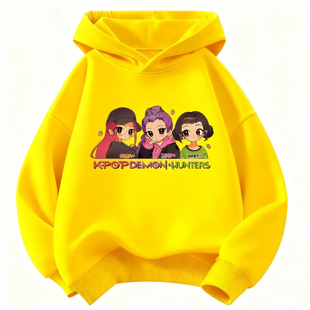 Kpop Devil Hunter Kids Hoodie, Autumn/Winter Warm Hoodie, Fashionable Boys' and Girls' Clothing, Casual Children's Clothing