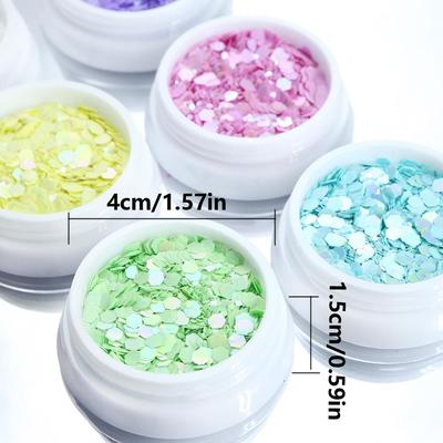 Illusionary Shell Light Nail Shining Shingles for Gel Nail Art Design Summer Macaron Aurora Nail Shining Shining DIY Nail Products
