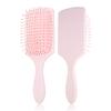 Pink Hair Brush Combo Set 2 Styles Soft Bristles for Effortless Detangling and Everyday Hair Styling Needs
