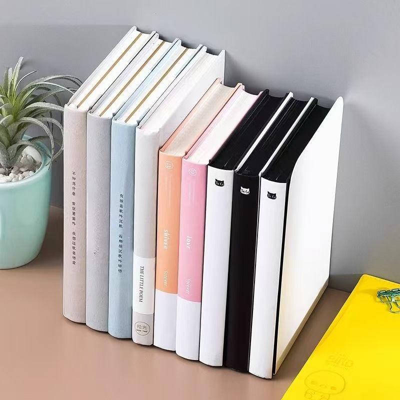 L-shaped Thick Transparent Acrylic Book Stand Student Book Storage Partition Bookshelf Desktop Sorting Classifier Newspaper Library Display Rack