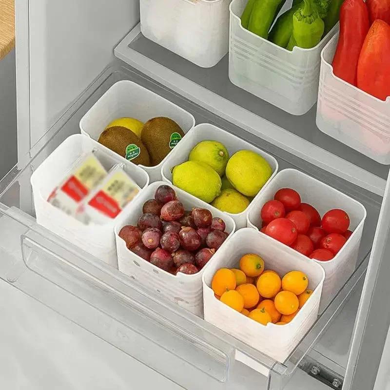 5/1Pcs Refrigerator Organizer Box Fridge Side Door Storage Container Plastic Translucent Kitchen Food Fruit Spice Storage Box