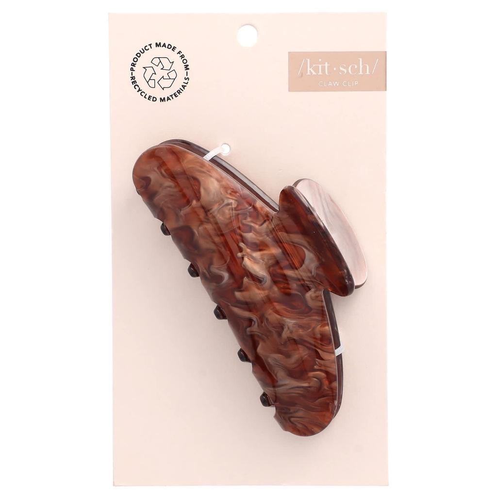 Kitsch Marble Claw Clip, Brunette, 1 Clip