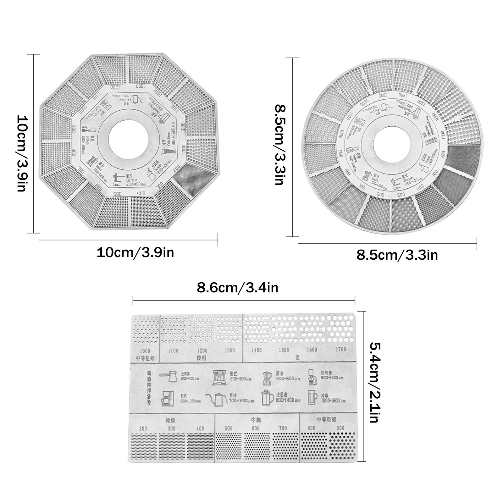 Window Glass Film Coffee Powder Grinding Thickness Reference Comparison Card Grinder Grinding Powder Thickness Comparison Scale Coffee Accessories