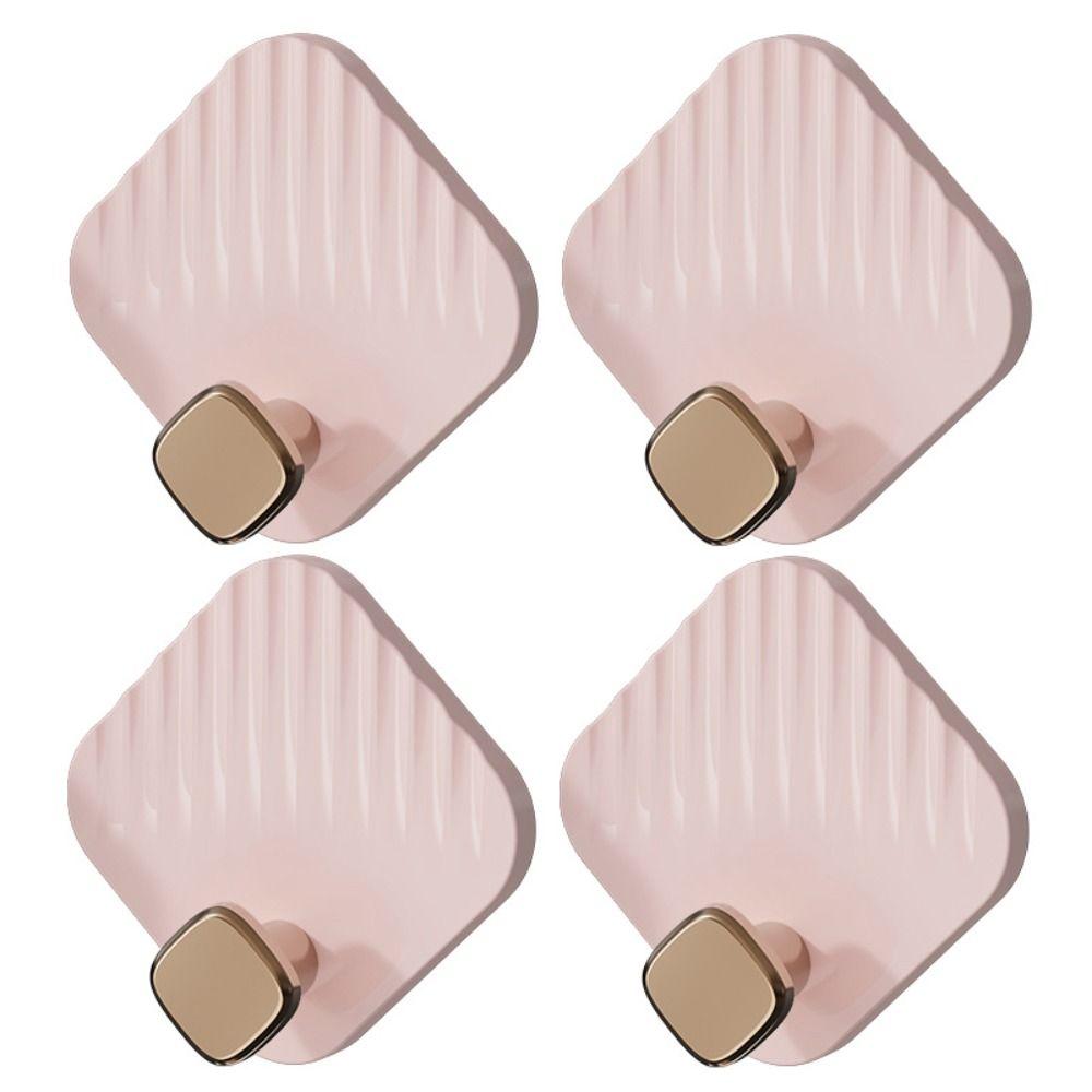 4 Stück Wandhaken zum Aufhängen, selbstklebend, wasserdicht, Schlüsseltaschenhaken, Wandmontage, transparenter Handtuchhalter, Kleiderbügel, Türrückseite