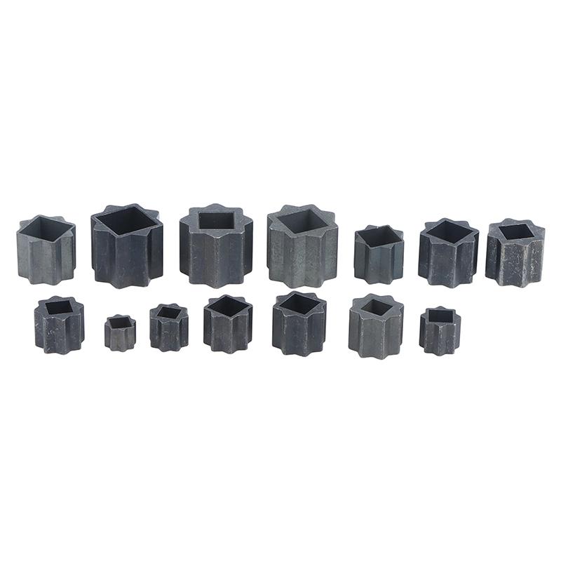 2Pcs Pneumatic Head Adapter Sleeve Actuator Connecting Sleeve Inner Square Outer Octagonal Sleeve Ball Valve Reducer Sleeves