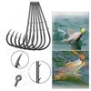 Long Handle High Carbon Steel Long Shank Fishing Hook Offset Narrow Bait Hook Barbed Fishhook