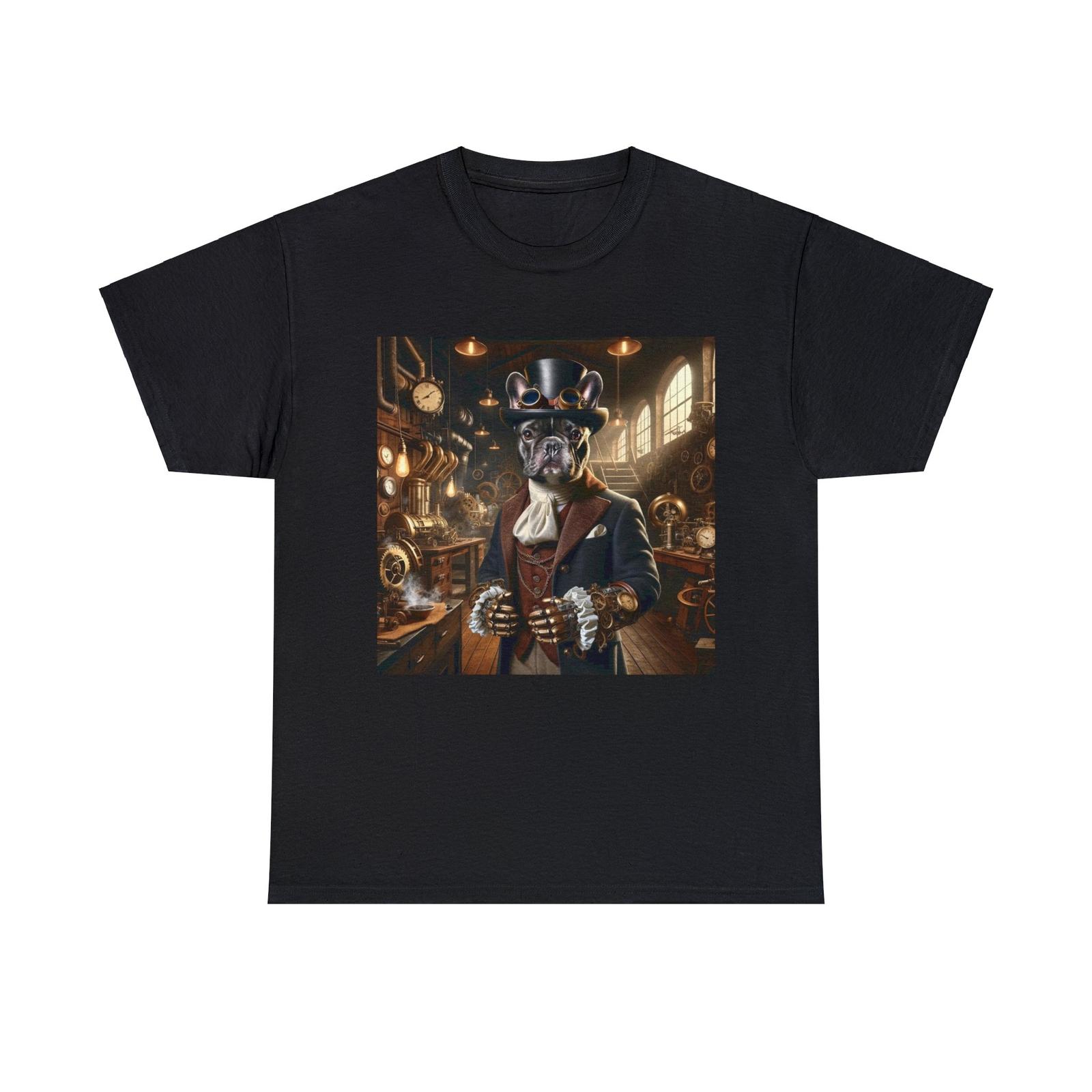 Unisex Adult Graphic T Shirt Steampunk French Bulldog Explorer Funny Pet Tee S разноцветный