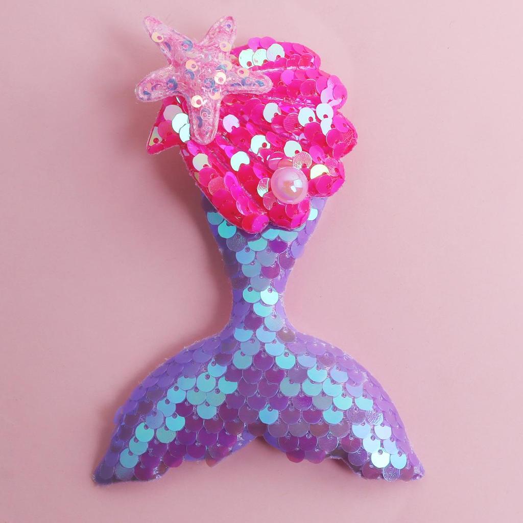 Sequin Mermaid Tail Hair Accessories Kit: DIY Parts & Clothing Decorations