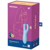 Vibromasseur - SATISFYER - Threesome 4 - Bleu - Silicone médical - 12 programmes de vibration