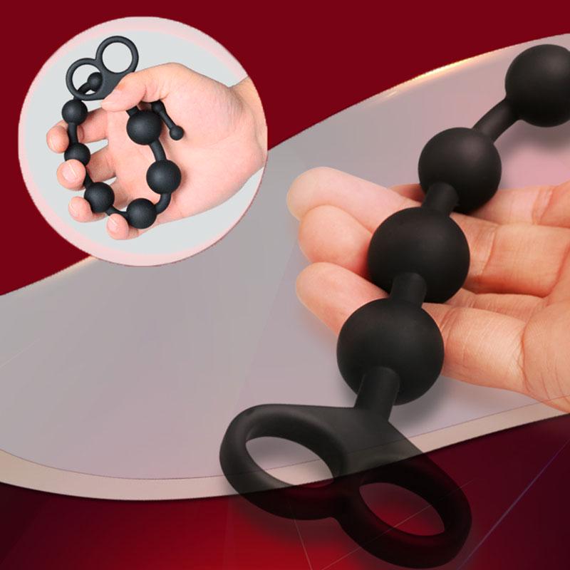34cm Long Small Anal Beads Silicone Butt Plug Anal Balls Sex Toys For Gay Male Prostate Massage