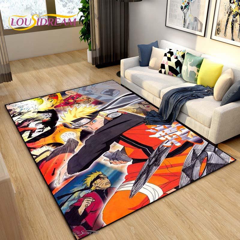 Bandai Naruto Cartoon Anime Carpet for Living Room Bedroom Cute Rugs Kitchen Door Kids Un-slip Floor Mats Alfombra Birthday Gift