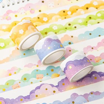 Nastri Washi Nuvole Gradiente Kawaii Fai da Te Scrapbooking Diario Planner Adesivi Carini Nastro Adesivo Cancelleria Ufficio