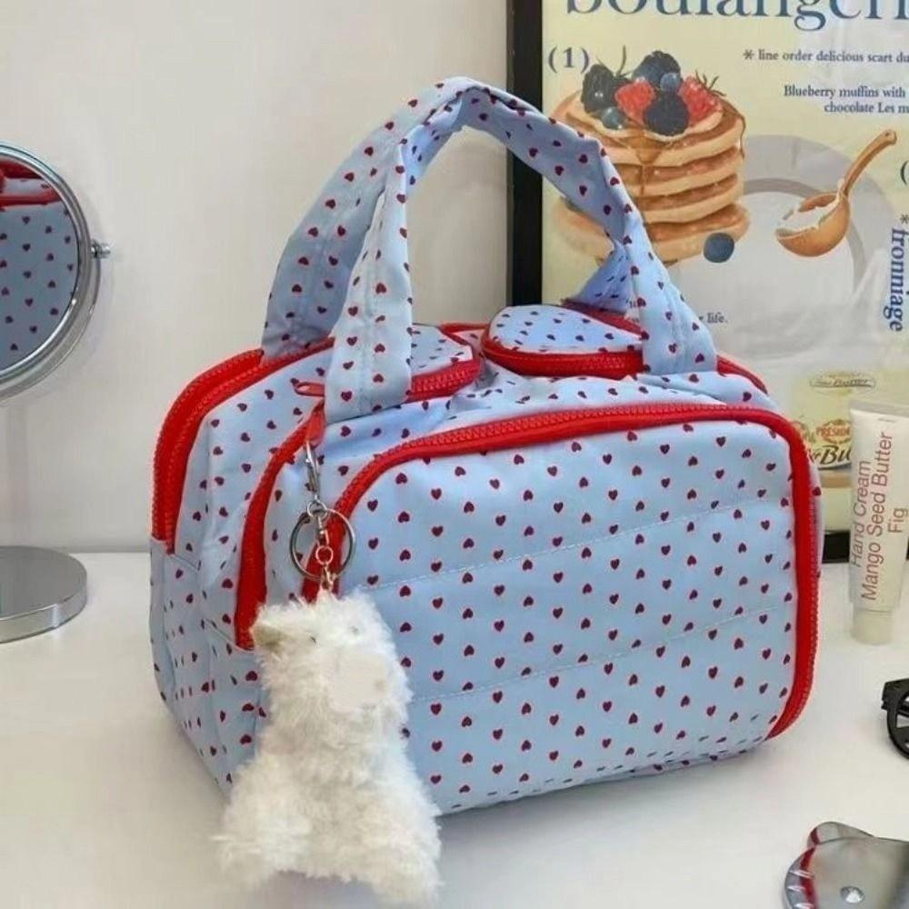 Multipocket Design Travel Toiletry Bag Zipper Closure Portable Makeup Pouch Shower Organizer