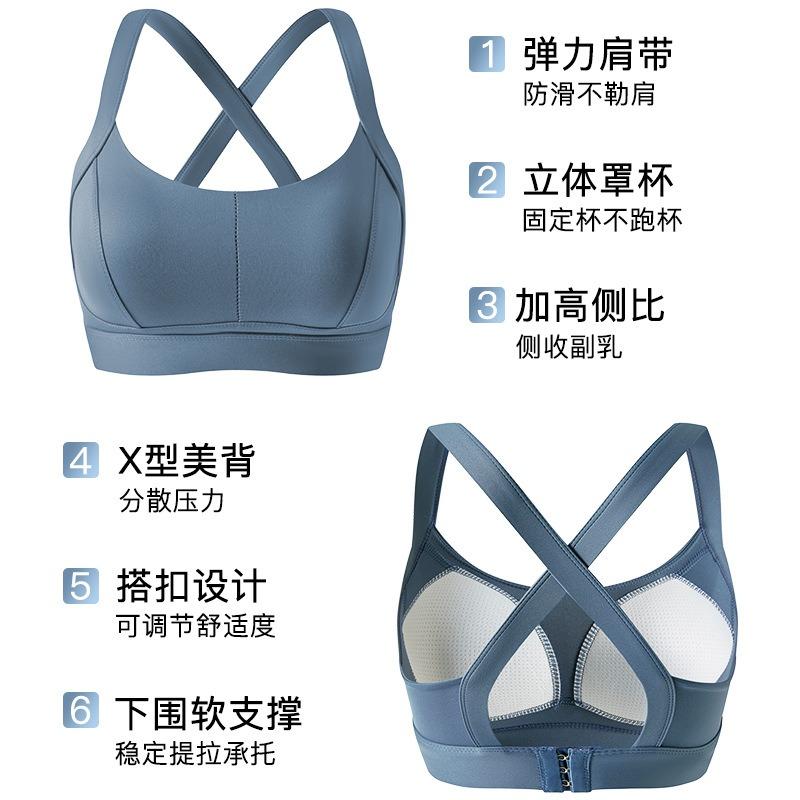 Damen S Sport-BH mit hohem Halt und Kreuzrücken für Fitness, Laufen, Yoga