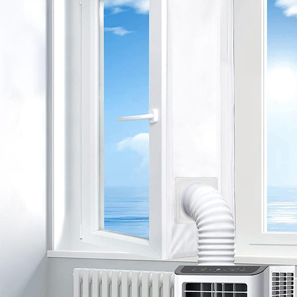Tragbares Klimaanlagen-Fensterkit Verstellbar Bohrerfreie Platte Tragbare Klimaanlage Fensterkit Für Abluftschlauch Schiebetür Haus Küche Schlafzimmer
