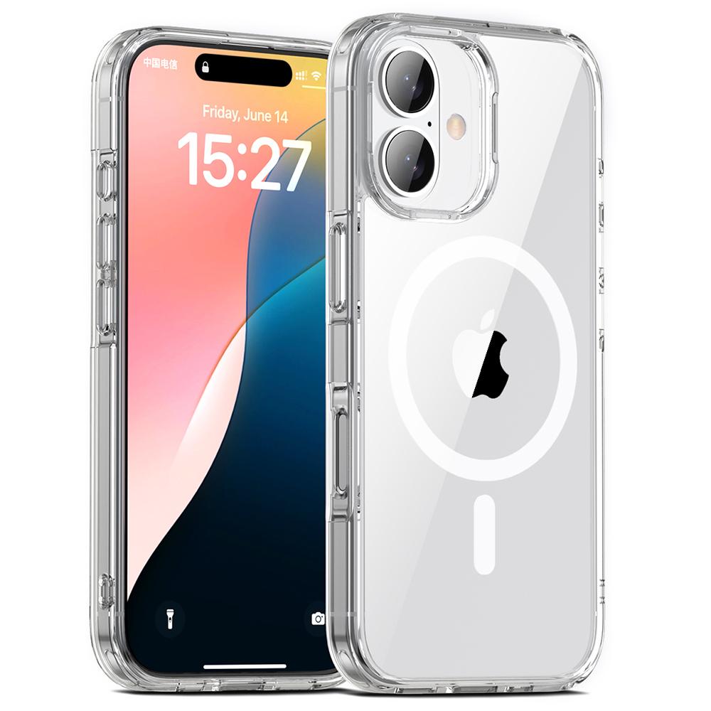Aurora Series For iPhone 16 Plus Case Compatible with MagSafe TPU+PC Crystal Clear Back Cover A