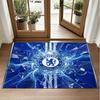 Chelsea FC Design Crystal Velvet Rug Soft Decorative Mat for Bedroom Entrance