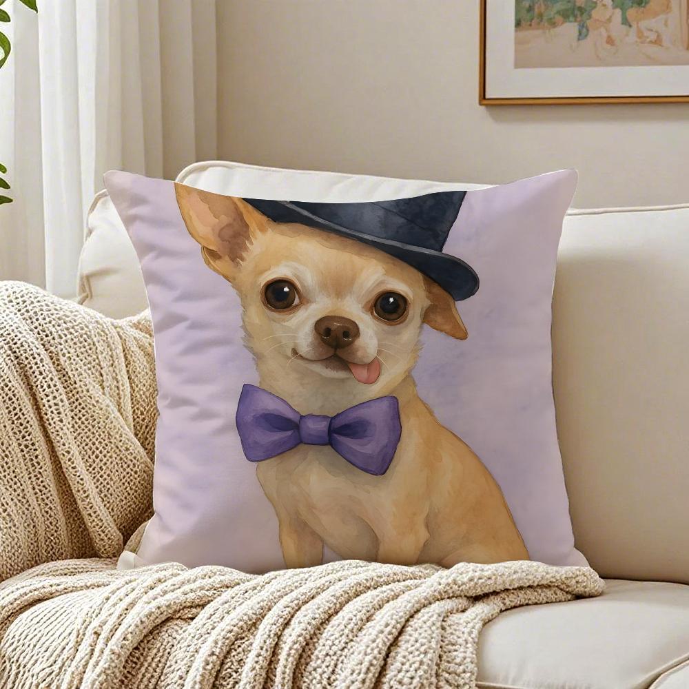 CChihuahua Cushion Cover Pillowcase Antidustmite living Room Sofa Decor Cushion Room