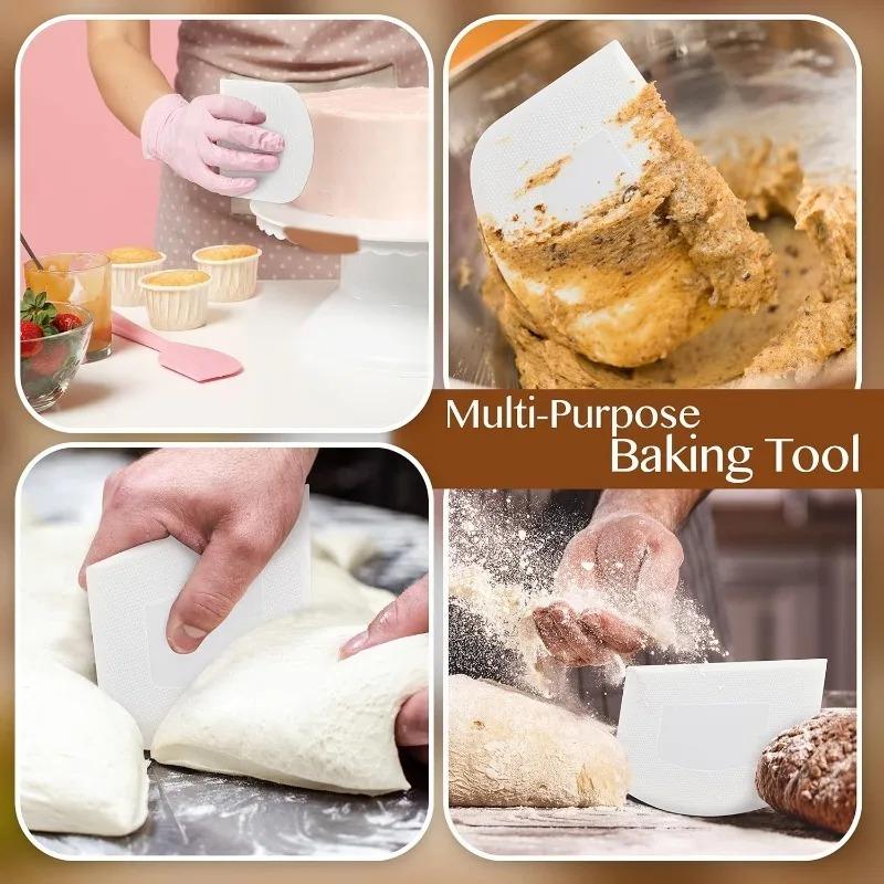 1pc Multifunctional Dough Cutter Bowl Scraper & Cake Cream Spatula Smooth Edge Pastry Bread Kitchen Baking Tool Kit
