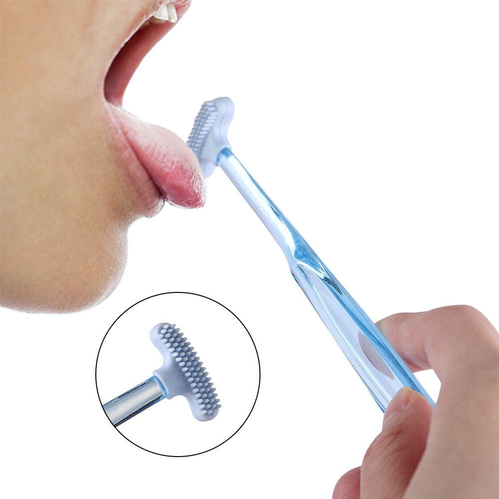 Weicher Silikon-Zungenschaber Doppelseitige Zungenreinigerbürste Orales Reinigungs-Hygiene-Werkzeug Mundgeruch Gesundheitsvorsorge-Werkzeug