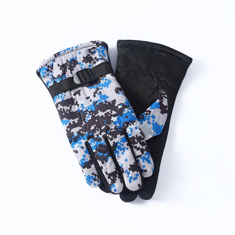 Men's Windproof Winter Ski Gloves - Thick, Non-Slip, Velvet-Lined for Warmth and Cold Protection, Ideal for Cycling and Riding